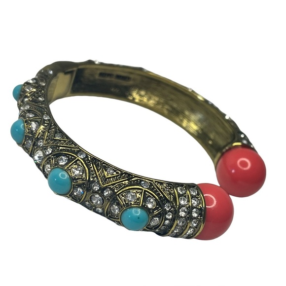 Heidi Daus Jewelry - Heidi Daus Coral and Turquoise Hinge Bracelet